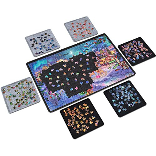 Lavievert Jigsaw Puzzle Board Con 6 Bandejas De 6hx33