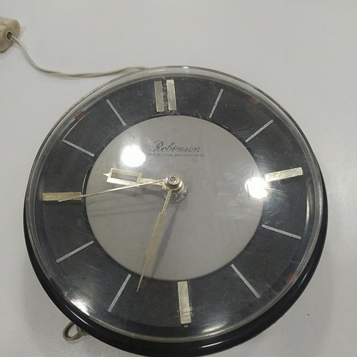 Reloj De Pared Diseño Años 60 Ind Arg Funciona Rosa