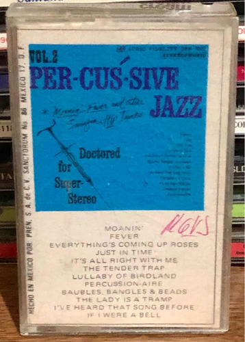 Cassette Per-cus-sive Jazz Vol. 2. 1961. Nacional (Usado)