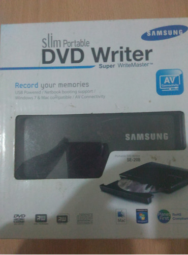 Quemador Cd / Dvd Writer Se-208 Slim Portable Samsung