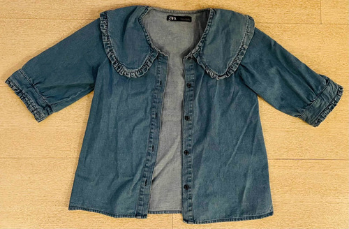 Camisa Zara De Jean Azul Blusa De Jean Divina