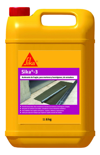 Sika 3 6 Kg Acelerante Frague Hromigon Armado Me