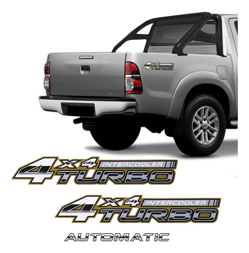 Adesivos 4x4 Turbo Intercooler Hilux 2005/2008 + Automatic