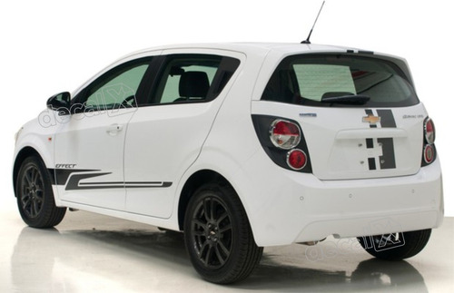 Adesivo Chevrolet Sonic Effect Faixas Kit Completo Sonc01