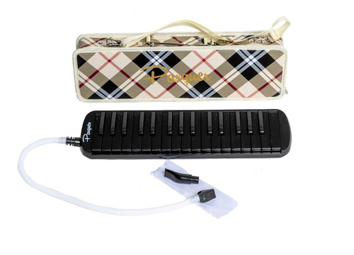 Imagen 1 de 2 de Melodica Parquer De 32 Notas Negra Con Estuche