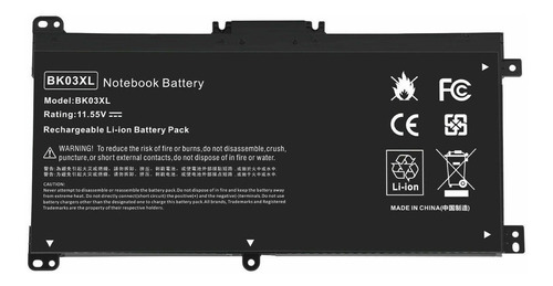 Imagen 2 de 10 de Bateria Compatible Notebook Hp X360 14-ba 14m-ba013dx Bk03xl