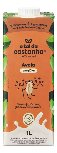 Bebida à Base de Aveia a tal da castanha caixa 1l Sem Gluten