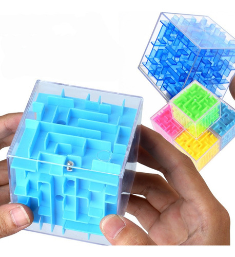 3d Laberinto Cubo Mágico Transparente De Seis Caras Cubo