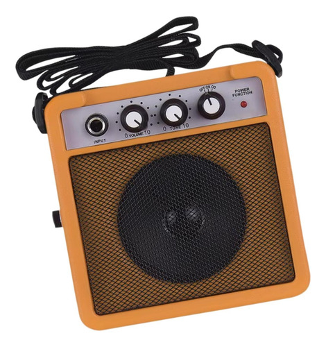 Mini Amplificador De Guitarra De 5 W Para Práctica Amarillo