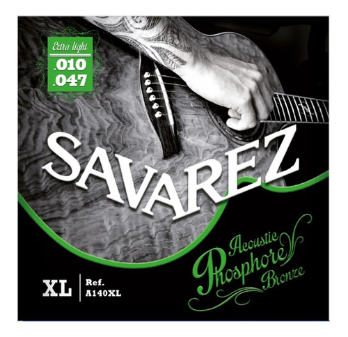 Encordado Guitarra Acustica Savarez A140 Calib 010, 011, 012