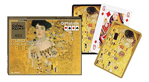 Juego De Cartas De Doble Baraja Piatnik Klimt Adele 1907