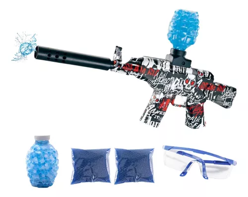 KIT C/ 2 Arminha Lança Dardos e Bolinhas Água Gel Pistola de Brinquedo Arma  Tipo Nerf Barato Criança