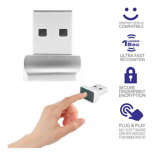 Imagen 4 de 11 de Lector De Huellas Digitales Usb De Seguridad, Iniciar Sesión