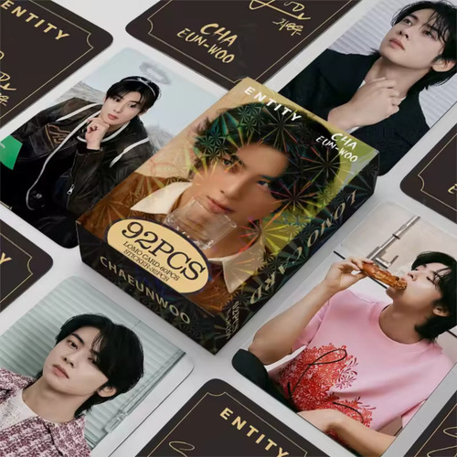 60 Photocards + 32 Stickers - Cha Eun Woo De Astro (92 Pzs)