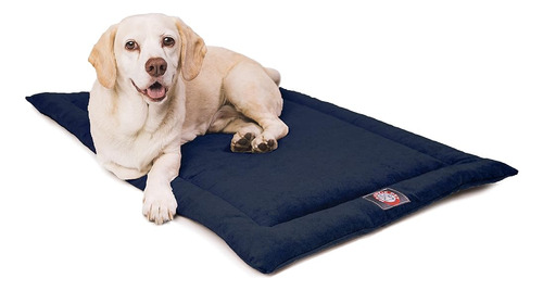 Alfombrilla De Cama Para Perros Con Jaula Azul Marino Villa 