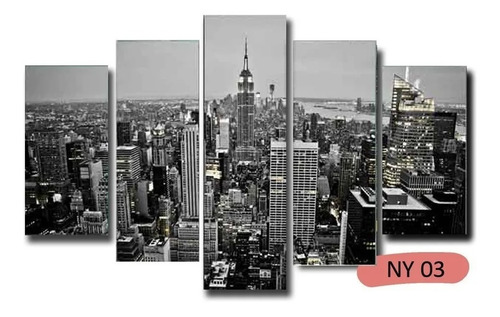 Políptico Moderno 100x50 Nueva York Cuadros Ciudades