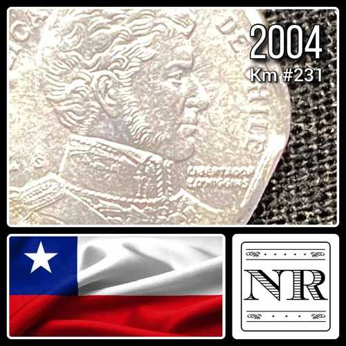 Chile - 1 Peso - Año 2004 - Km #231 - O' Higgins :