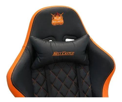 Silla Gamer Hell Castle Modelo Diamante Cuero Pu Masajedor Silla Gamer Hell Castle Modelo Diamante Cuero Pu Masajedor