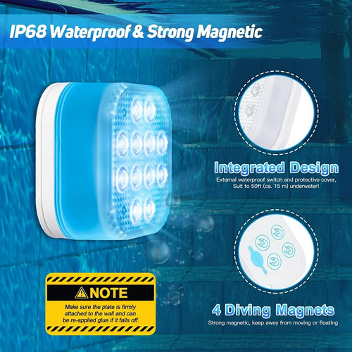 Luces Led Multicolor Sumergibles En Agua Piscina Recargables