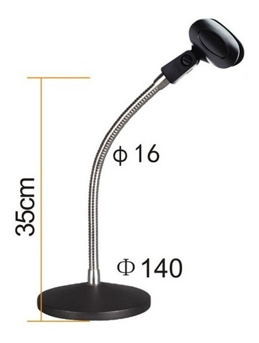 Pedestal De Mesa Para Micrófono Cuello Cisne California Plat