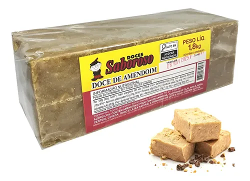 Pacote Paçoca Lisa 1,8kg C/ 50un - Doce De Festa Junina | Parcelamento