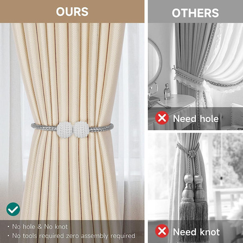 Alzapaños Magnéticos Para Cortinas