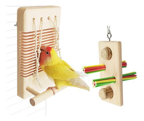 3 Juguetes Para Masticar Loros, Columpio Para Loros,