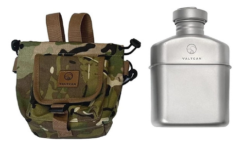 Botella Militar Valtcan Titanium Canteen Con Estuche De Tran