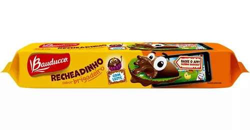 Biscoito Bauducco Recheadinho Brigadeiro 104g, Biscoito Doce