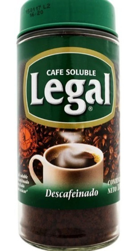 Café Soluble Legal Descafeinado Con Azúcar 180 G( 3 Frascos)