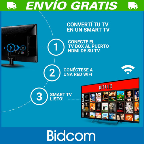 Smart Tv Box Android Hdmi Wifi Usb 4k Convertidor Tele Pro
