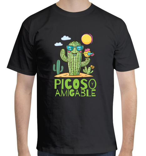 Playera Diseño Cactus Picoso Y Amigable