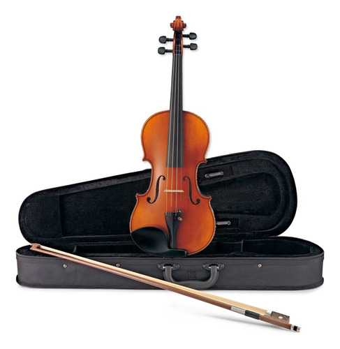 Violin de Madera 4/4 c Estuche Arco Resina c Microafinador Racker Estudio Color Natural