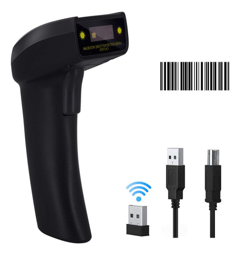 Alacrity 2.4ghz Wireless 1d Ccd Barcode Scanner (2 En 1...