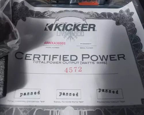 Amplificador Kicker Warhorse Wxa3600.1 49wxa36001 Bajos