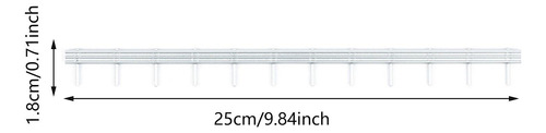 Modelo De Barandilla De Escena De Carretera 25 Cm Plateado