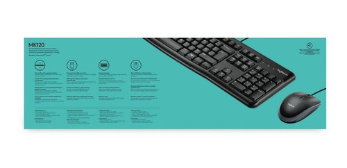 Kit Teclado Numerico Español Y Mouse Usb Logitech Mk120 Flex