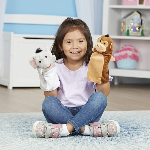 Marionetes De Mão Melissa & Doug Safari Buddies, Conjunto De