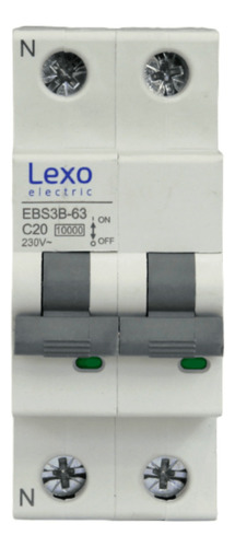 Pack 3un Automatico Bipolar Lexo 2x20a 10k C Certificado Sec