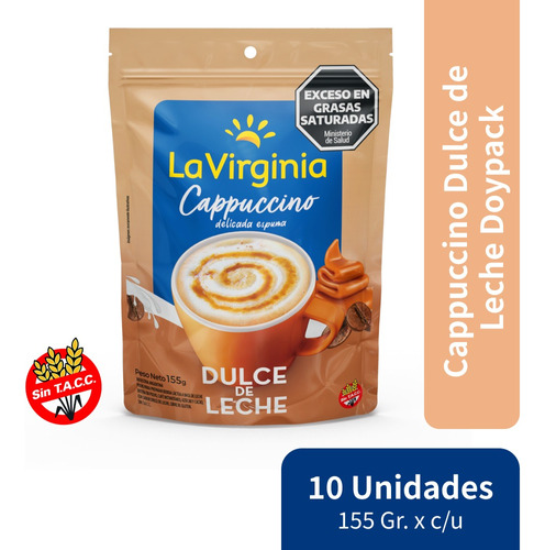La Virginia Cappuccino Dulce De Leche Doypack 155 Gr X 10 Un