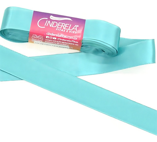 Fita De Cetim Nº 05 22mm Com 10 Metros - Cinderela Cor 50 Verde Jade