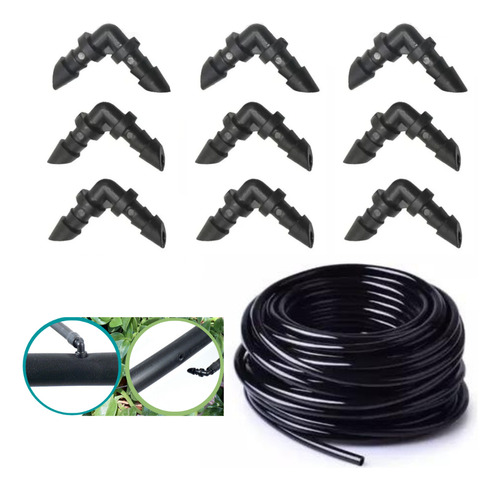 50 Piezas Conector Codo Para Microtubo Tubin 4/7mm