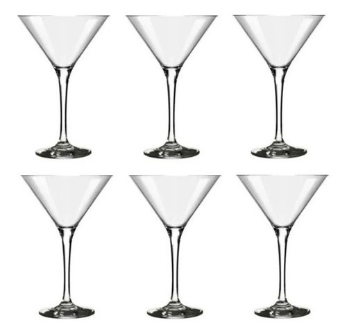 6 copos de vidro de 250 ml Martini Nadir transparentes