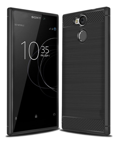 Case Funda Silicona Fibra De Carbono Sony Xperia L2