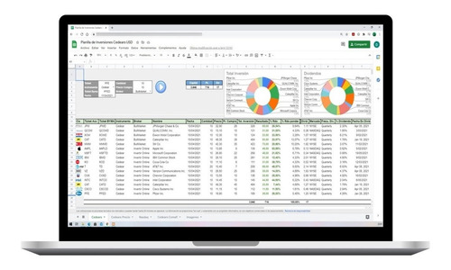 Planilla Para Control De Cedears En Dolares Con Dividendos