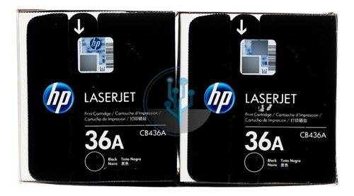 Toner Hp Cb436ad Negro 100% Original Son 2 Toner (dual Pack)