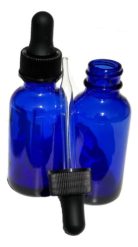 Gotero Stop - Botellas Cuentagotas De Vidrio Azul Cobalto (1