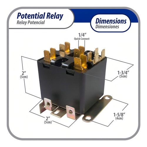 Relay Potencial 50/60hz Ccv332 Min P.u. 180 Max P.u. 193 Max
