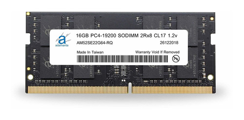 Memoria Ram 16gb 1x16gb Ddr4 2400 Mhz Sodimm Adamanta Am52se