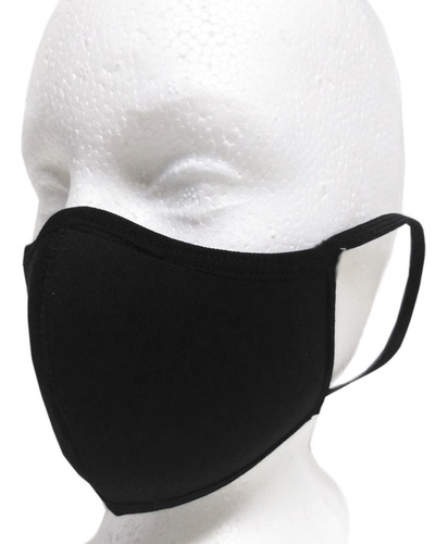 Cubrebocas Mascarilla De Neopreno Lavable Negro Premium
